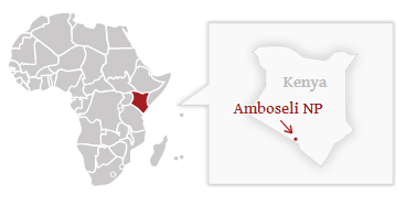 Poloha národního parku Amboseli